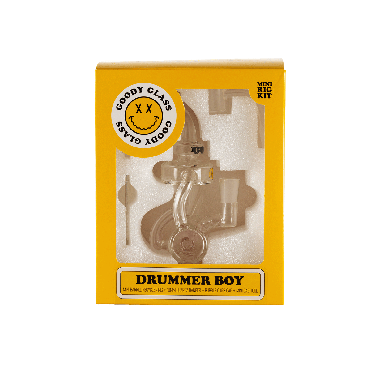 Goody Glass - Drummer Boy Mini Dab Rig 4-Piece Kit - Discreet Smoker