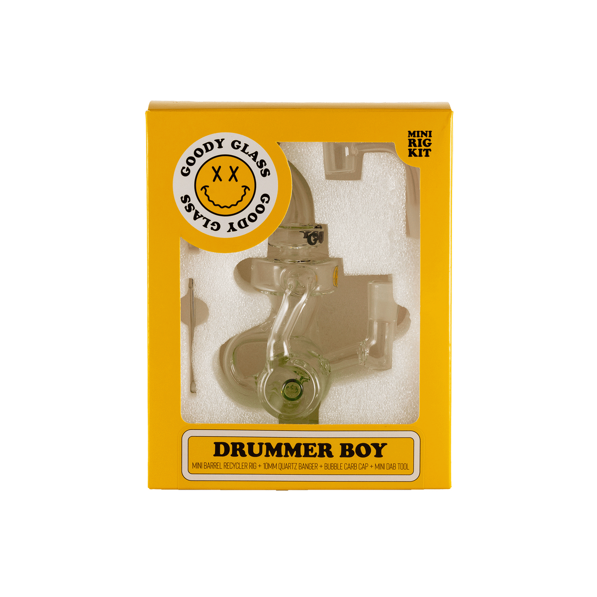 Goody Glass - Drummer Boy Mini Dab Rig 4-Piece Kit - Discreet Smoker