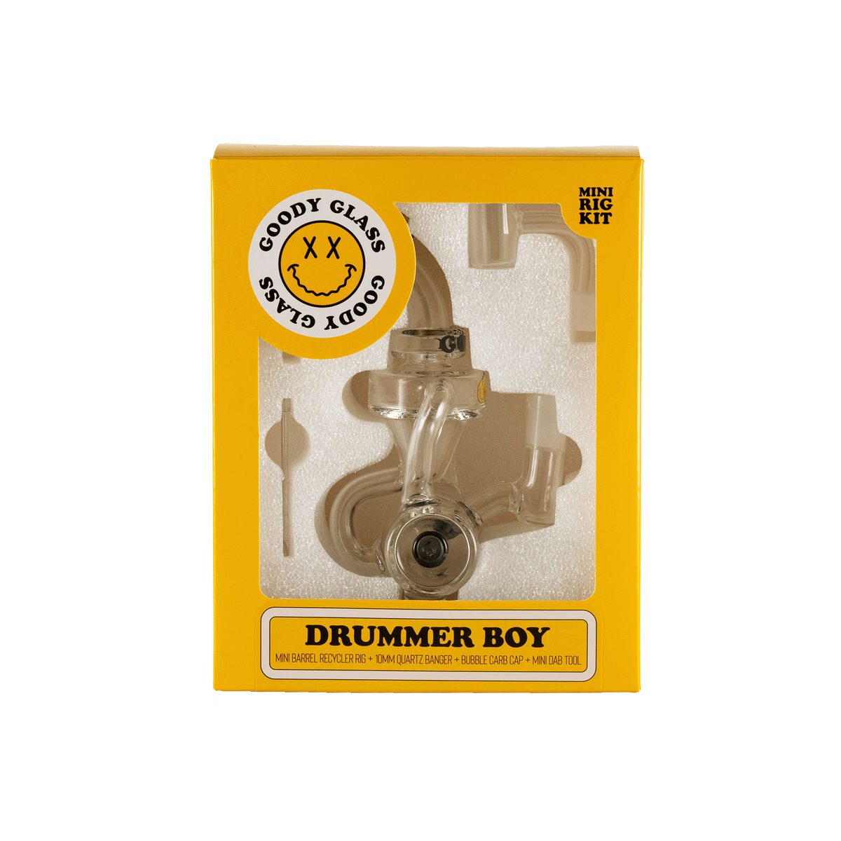Goody Glass - Drummer Boy Mini Dab Rig 4-Piece Kit - Discreet Smoker