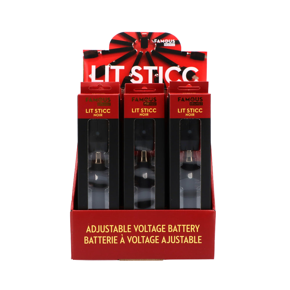 Famous-Lit Sticc Variable Voltage 510 Battery - (12 Pack)