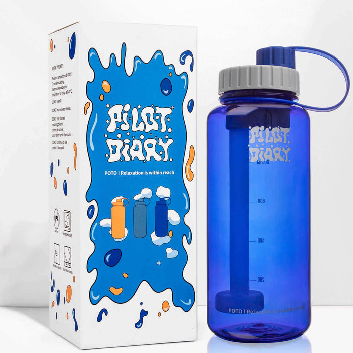 POTO Water Bottle Bong, Blue