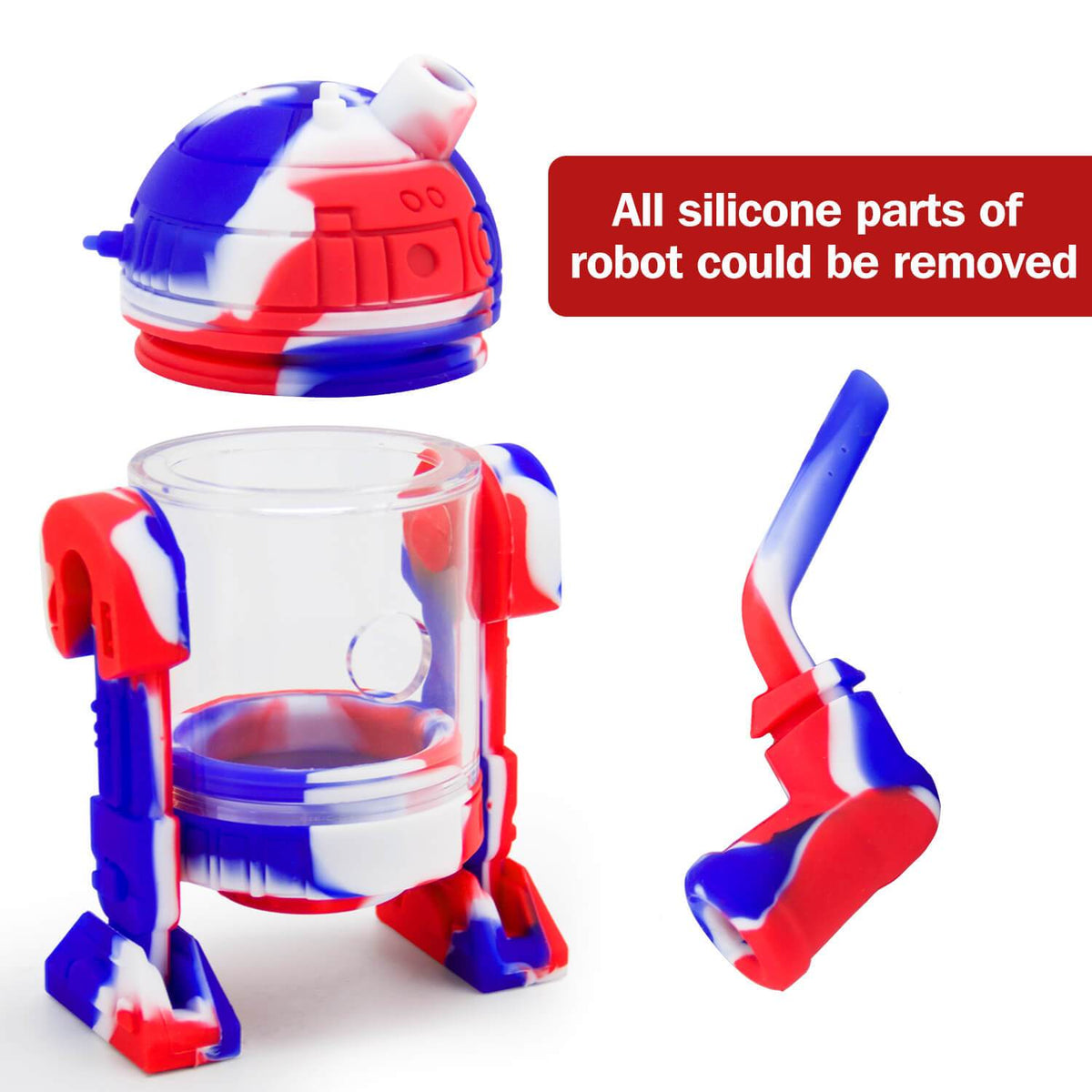 Silicone Bubbler Robot - Discreet Smoker