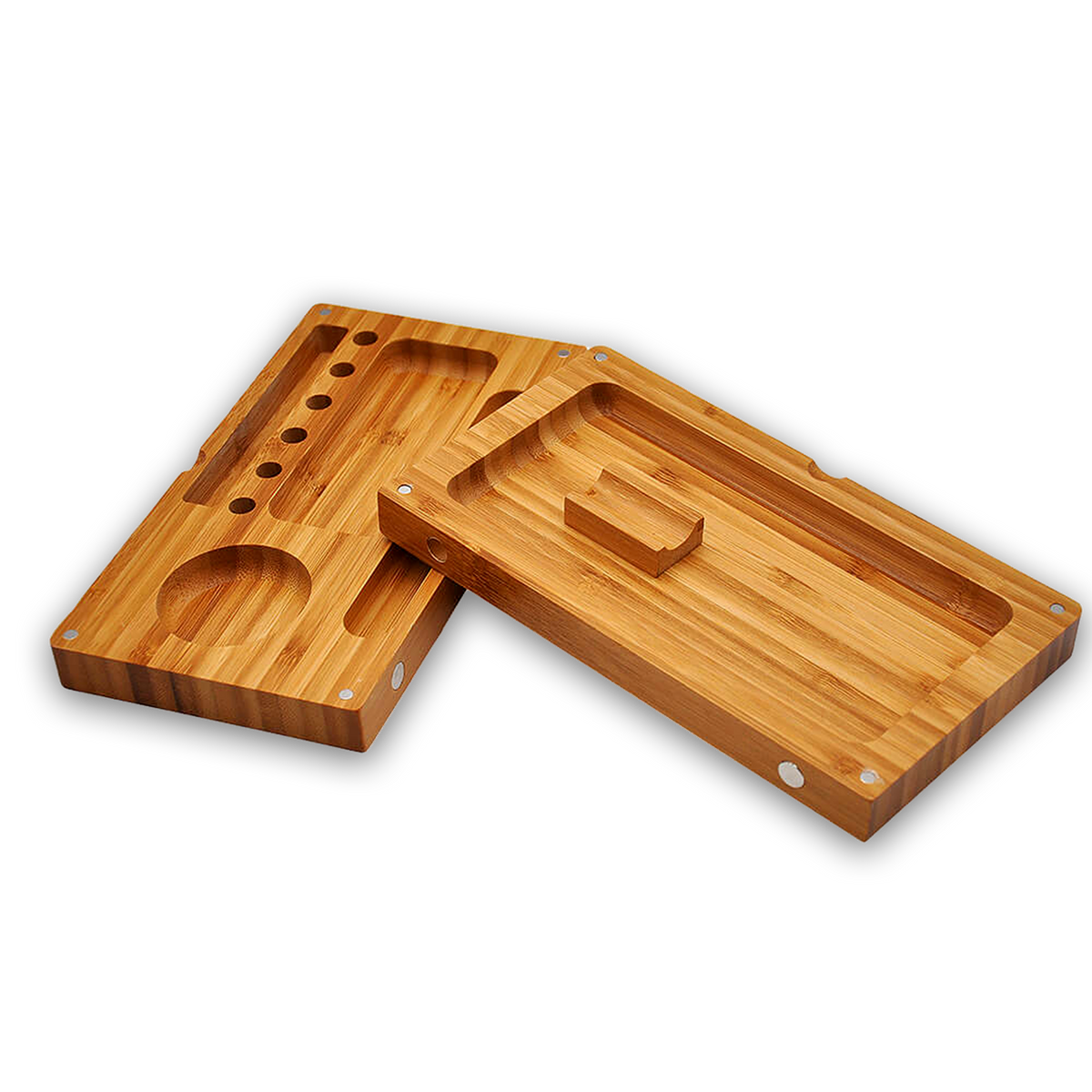 Wood Backflip Magnetic Rolling Tray - Discreet Smoker