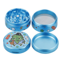 55mm Pineapple Express 3 Stage Grinder - Aqua - Discreet Smoker