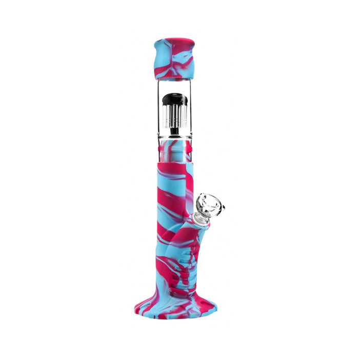 Medusa Customs Silicone Straight Tube w/Percolator, Synthwave