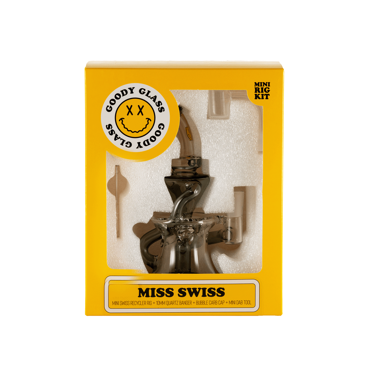 Goody Glass - Miss Swiss Mini Dab Rig 4-Piece Kit - Discreet Smoker