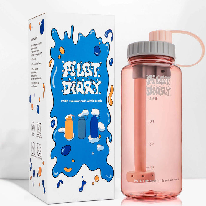 POTO Water Bottle Bong, Pink