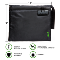 Large Smell Proof Bag with Lock Product Dimensions
