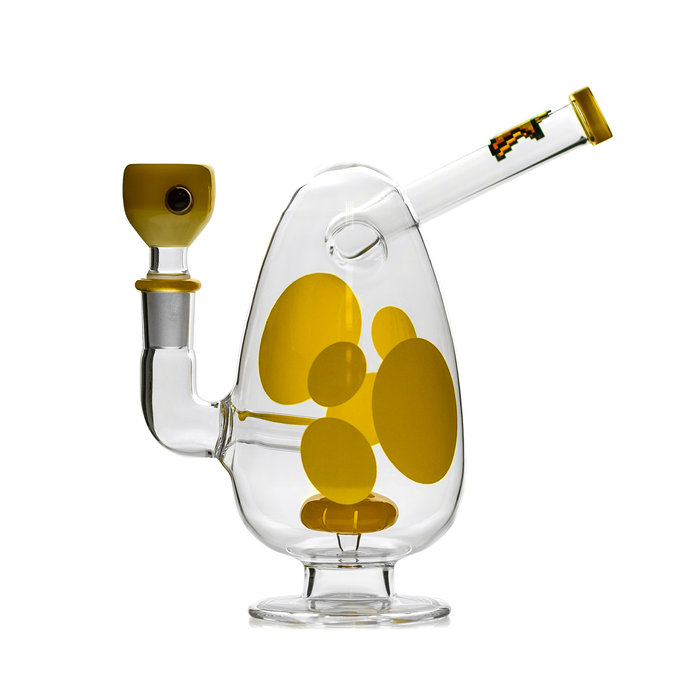 HEMPER - Spotted Egg Bong 7", Yellow