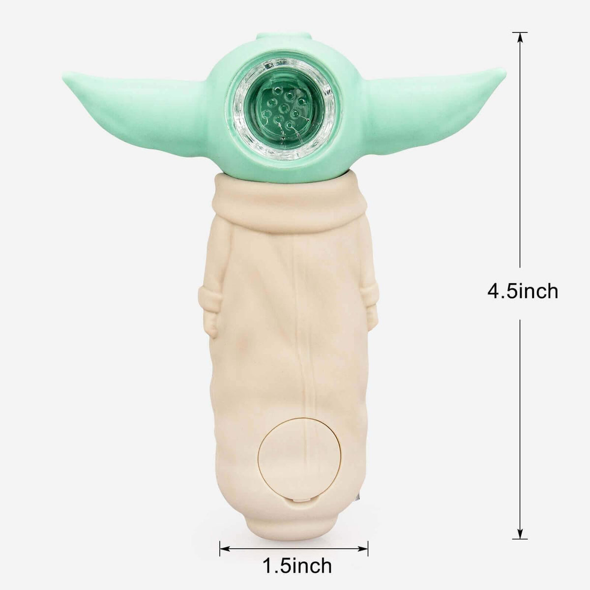 Baby Yoda Portable Silicone Hand Pipe - Discreet Smoker