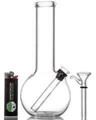 Clear Glass Basic Water Pipe - Discreet Smoker