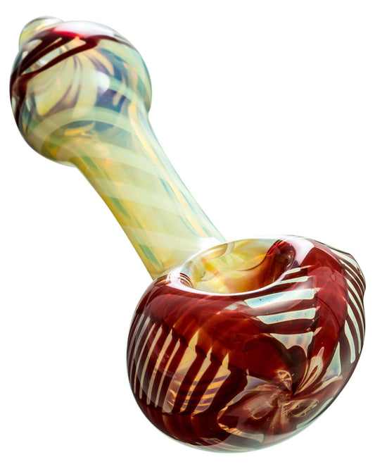 Raked Face Spiral Fumed Spoon Pipe - Discreet Smoker