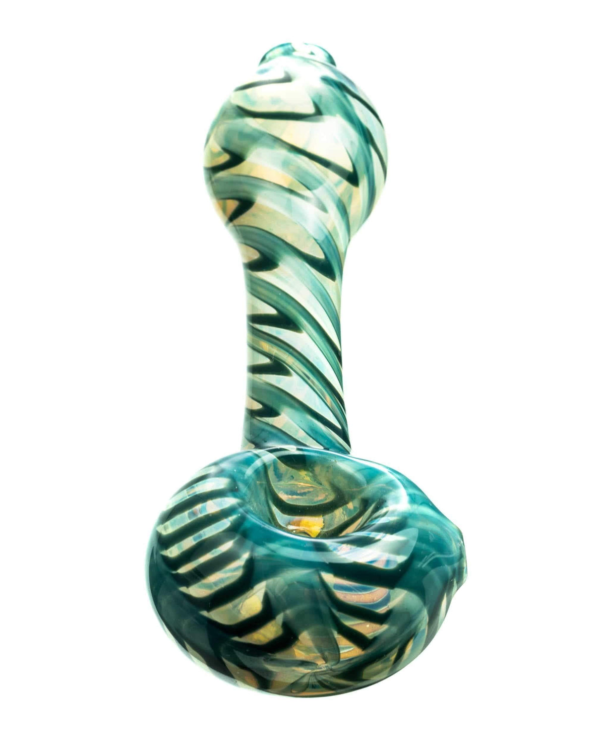 Raked Silver Fumed Mini Spoon Pipe - Discreet Smoker