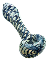 Raked Silver Fumed Spoon Pipe - Discreet Smoker