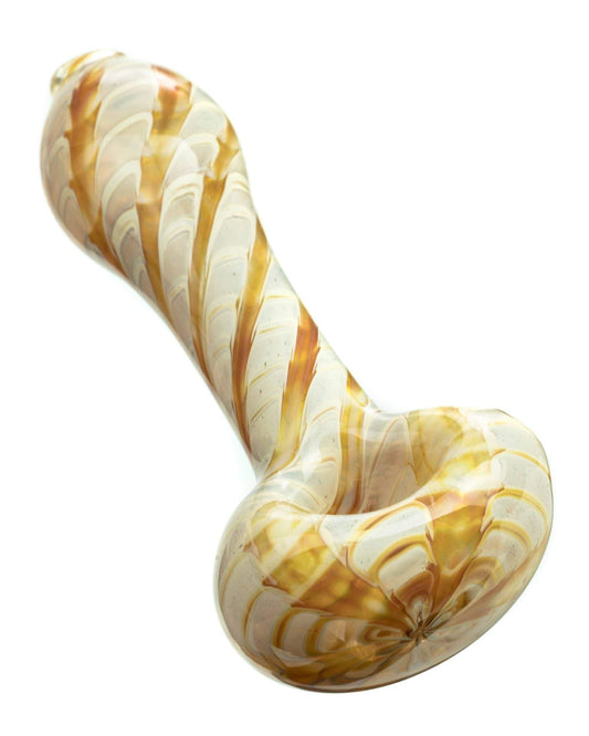 Raked Silver Fumed Spoon Pipe - Discreet Smoker