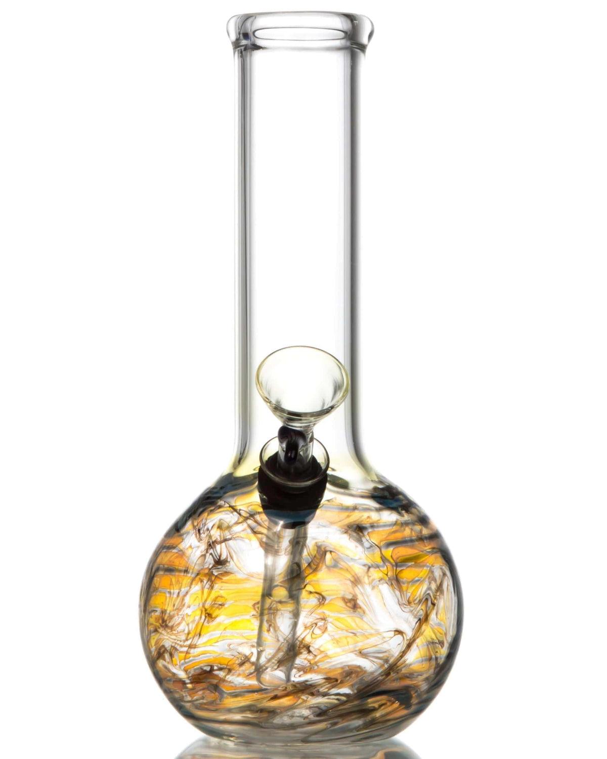 Raked Tiger Stripe Accented Beaker Bong - Discreet Smoker