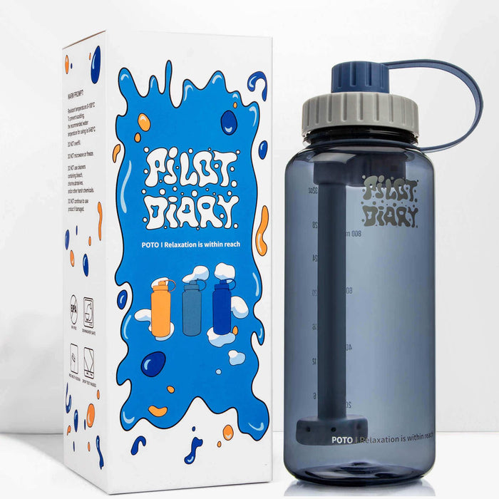 POTO Water Bottle Bong, Grey