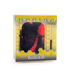 Silicone Dugout with One Hitter - Red/Black - Discreet Smoker