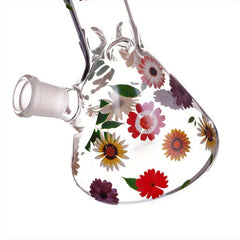 10" Glass Beaker Flower Bong - Discreet Smoker