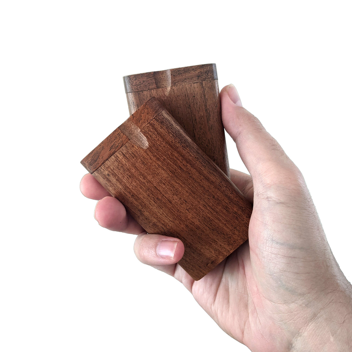 2 Pack - Wood Dugout w/One Hitter & Cleaning Tool - Discreet Smoker