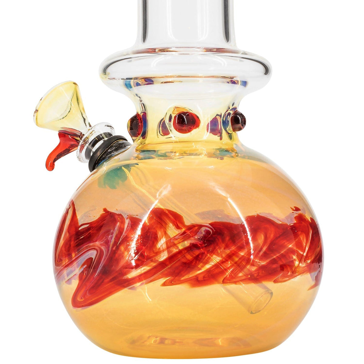 Raked Fumed Bubble Beaker Bong - Discreet Smoker
