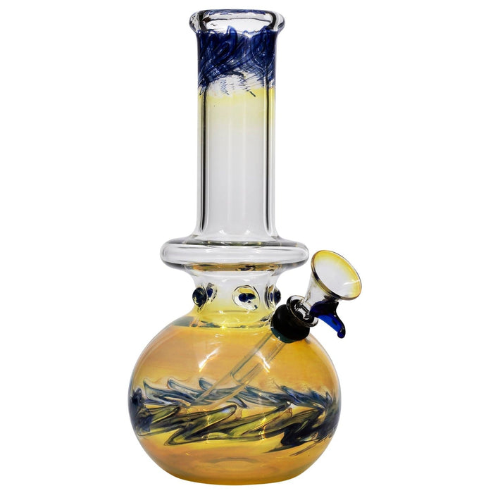 Raked Fumed Bubble Beaker Bong, Blue