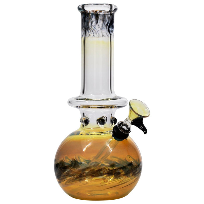 Raked Fumed Bubble Beaker Bong, Black
