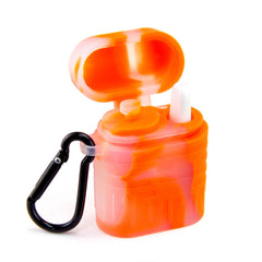 Orange Silicone One Hitter Dugout With Keychain