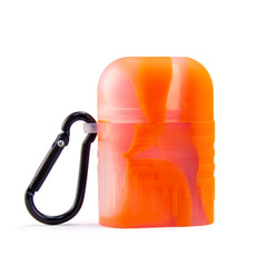 Orange Silicone One Hitter Dugout With Keychain - Discreet Smoker
