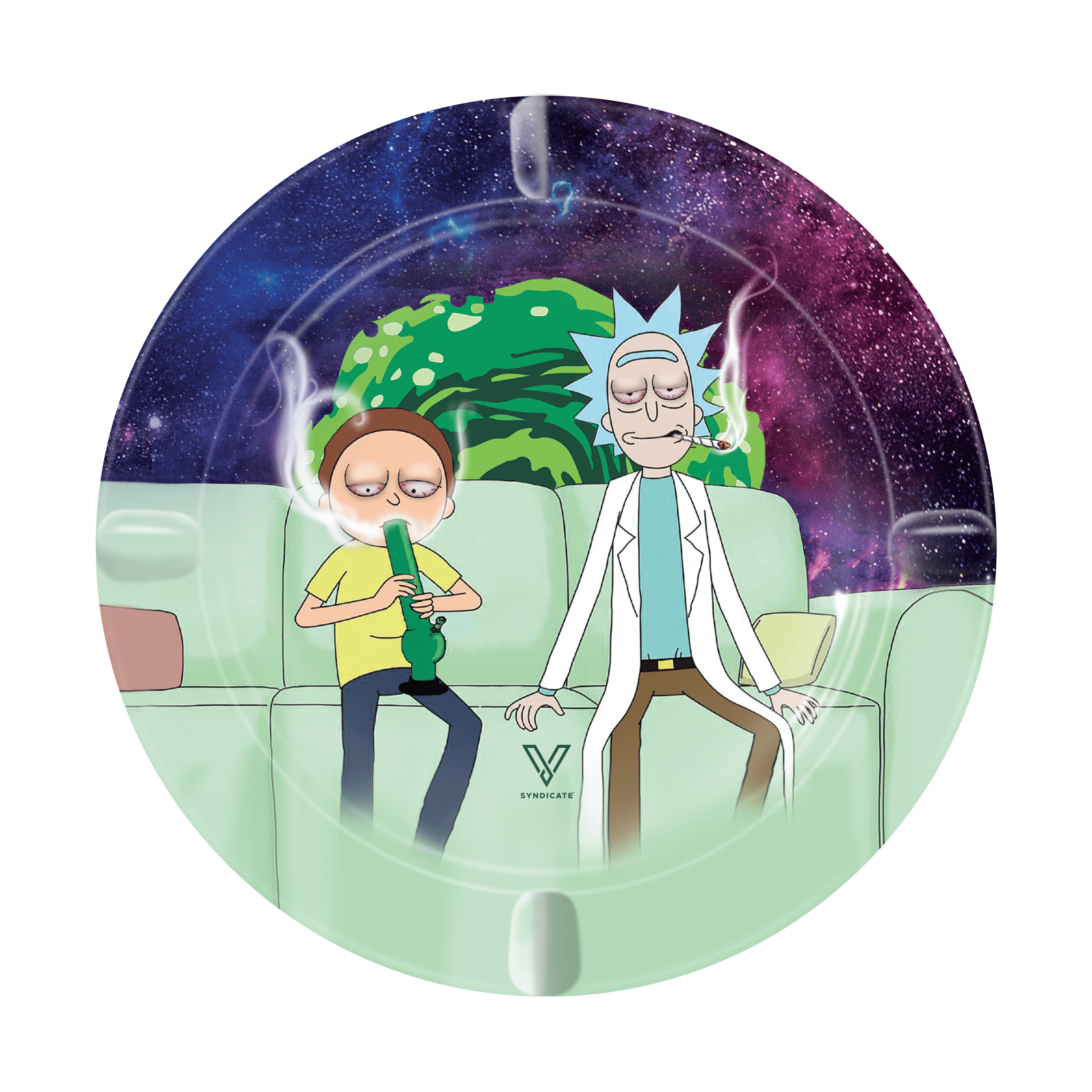 Couch Lock Blazin' Rick and Morty Ashtray Metal