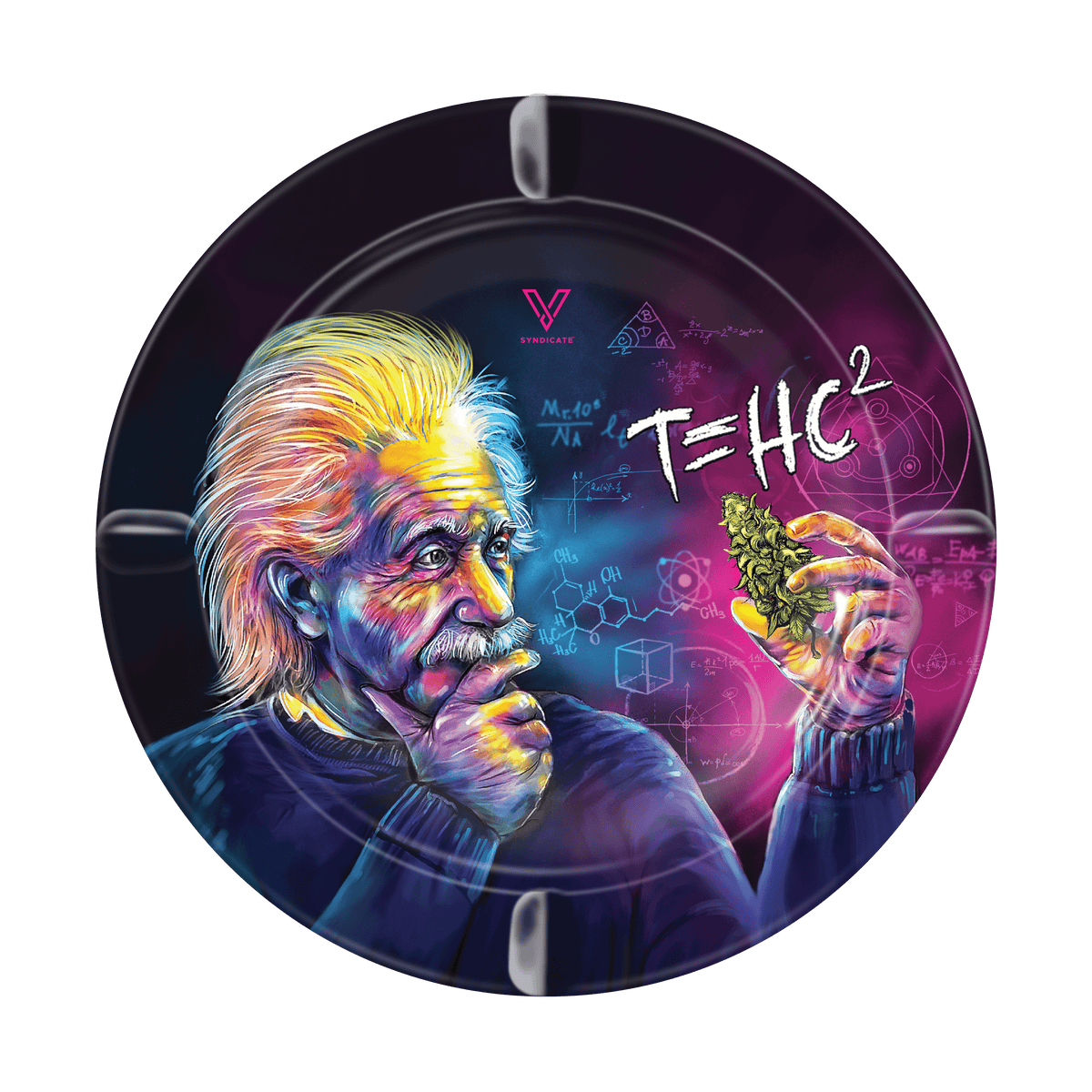 T=HC2 Einstein Classic Blazin' Ashtray Metal - Discreet Smoker