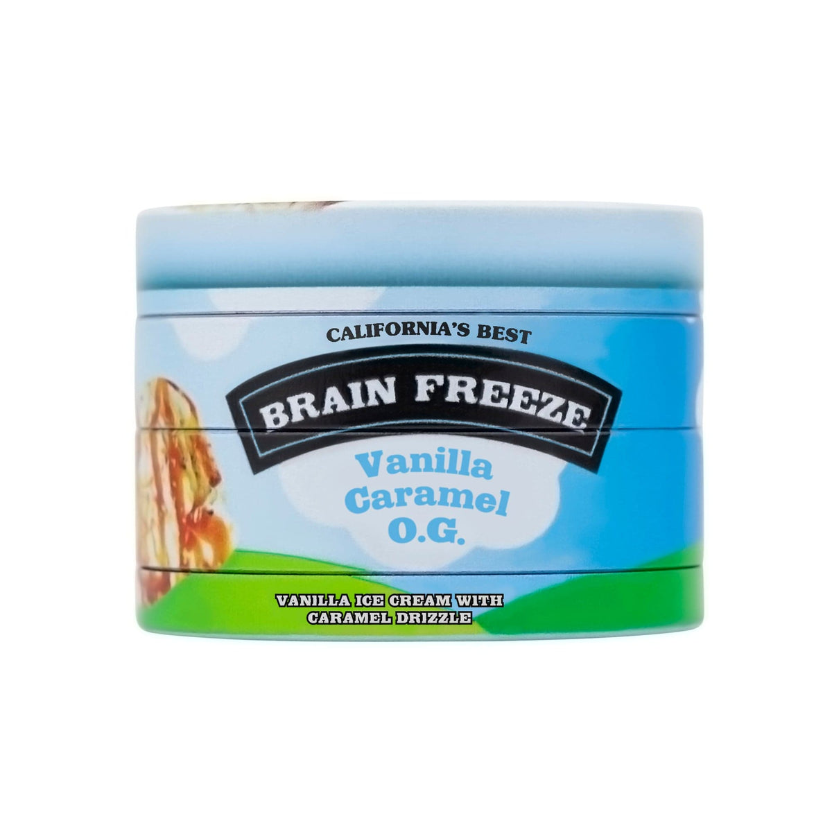 Brain Freeze 4-Piece SharpShred Dine-In Grinder - Discreet Smoker
