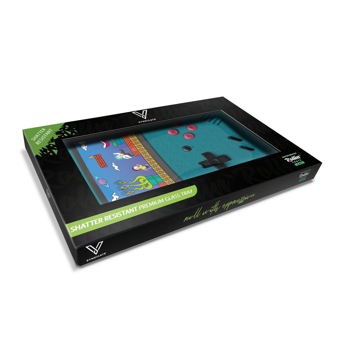 Game Head Glass Rollin' Tray - Discreet Smoker
