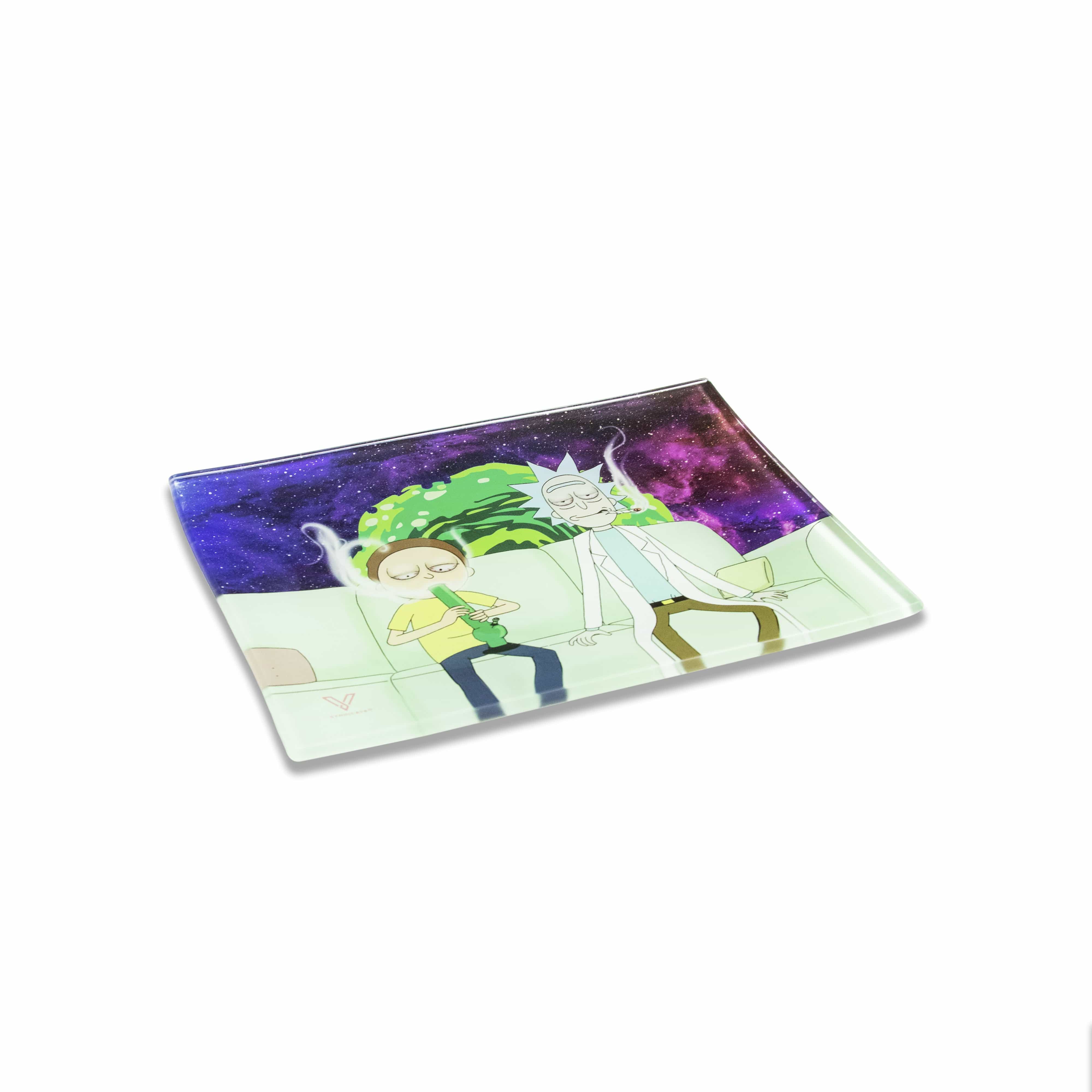 Couch Lock Rick And Morty Glass Rolling Tray