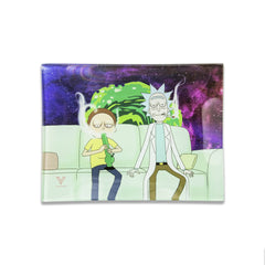 Couch Lock Rick And Morty Glass Rolling Tray