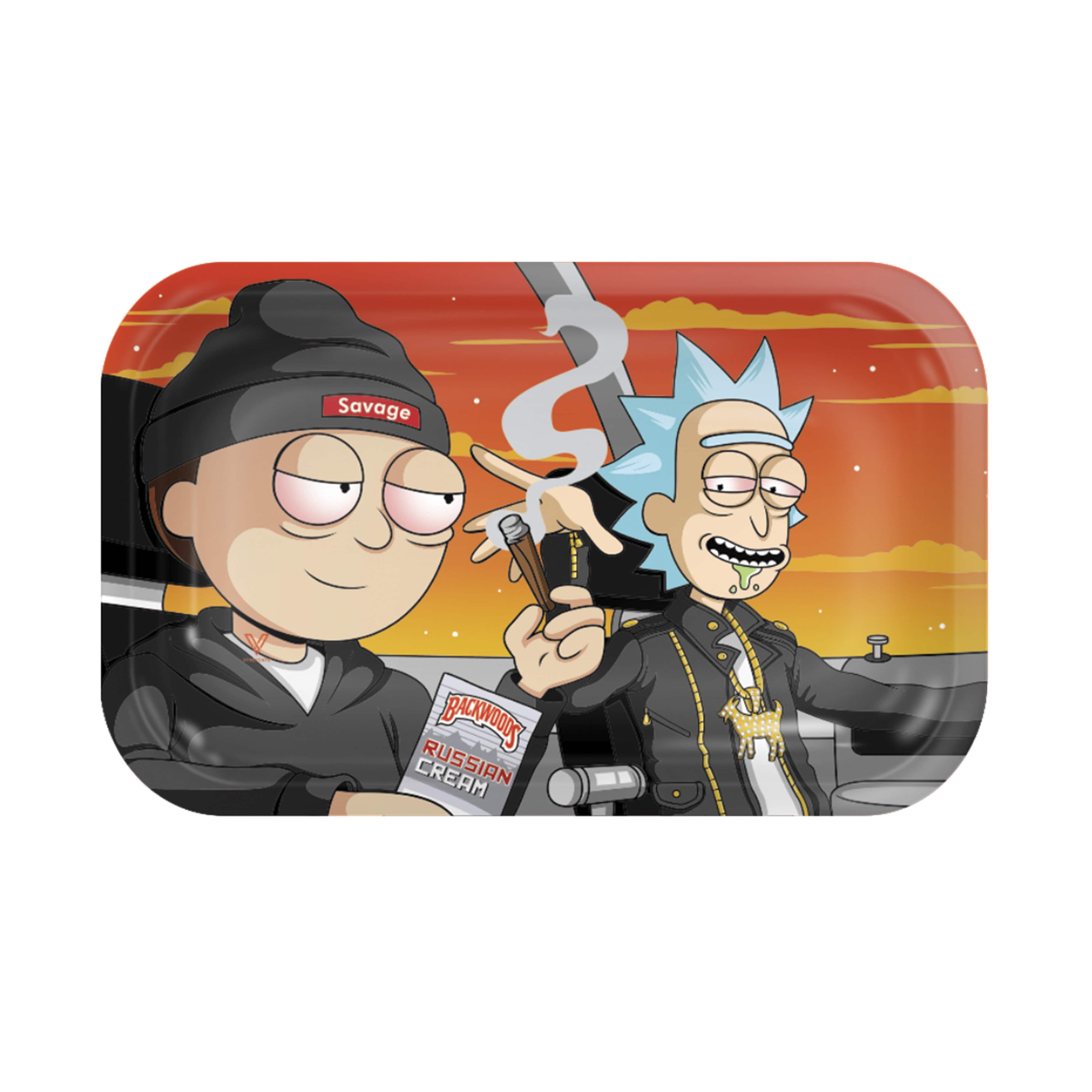 Dirty Ridin' Rick and Morty Metal Rollin' Tray