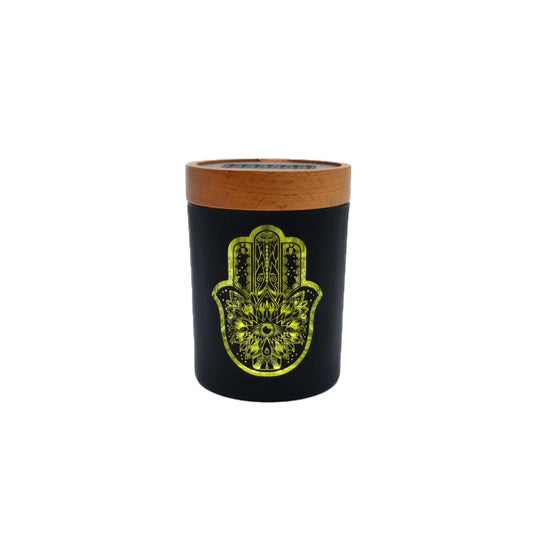 Hamsa Yellow SoleStash (Grinder + Stash Jar) - Discreet Smoker