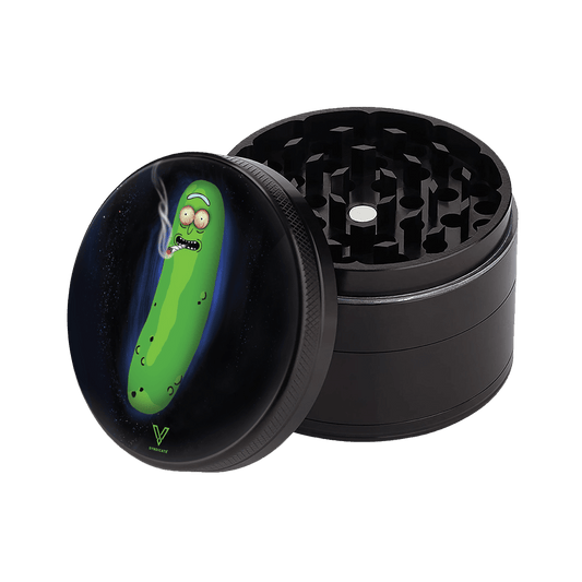 Pickle Rick 4-Piece CleanCut Grinder (Nonstick) - Discreet Smoker