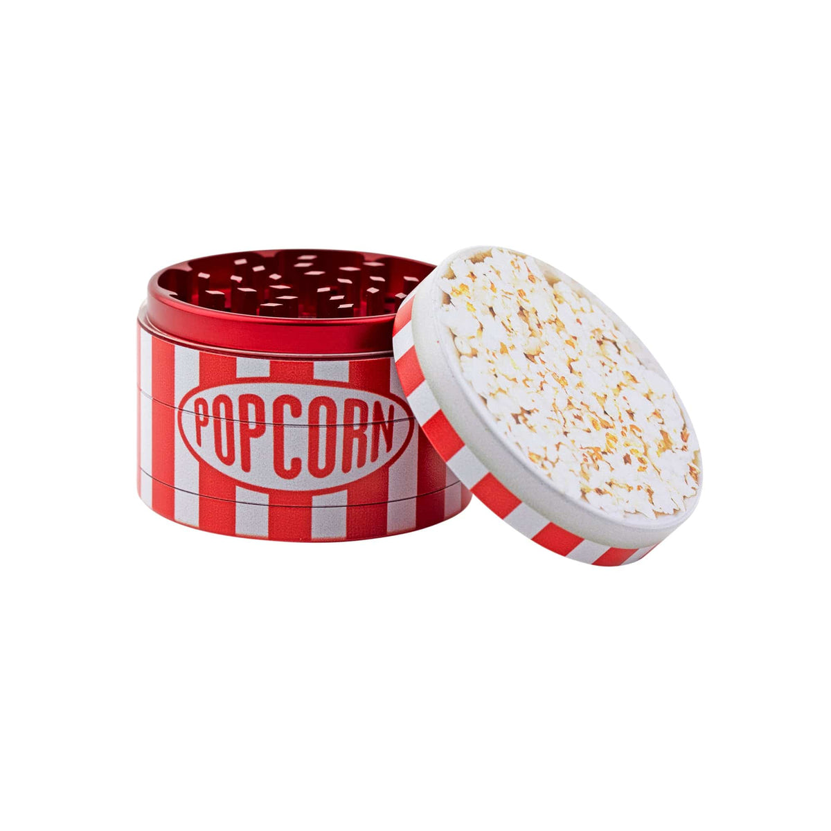 Popcorn 4-Piece SharpShred Dine-In Grinder - Discreet Smoker