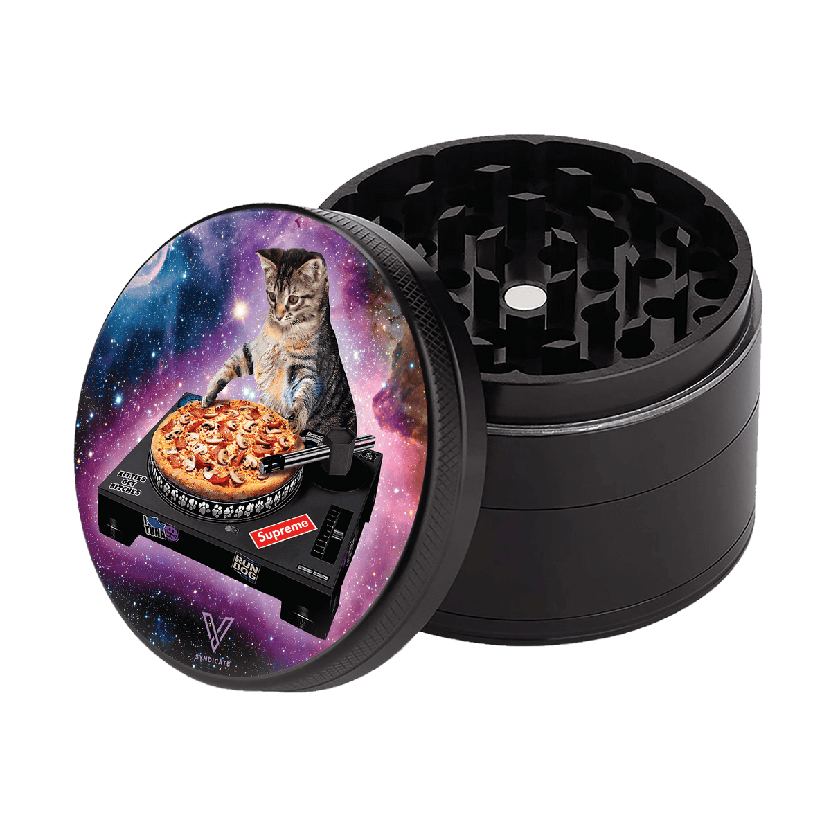 Pussy Vinyl 4-Piece CleanCut Grinder (Nonstick) - Discreet Smoker