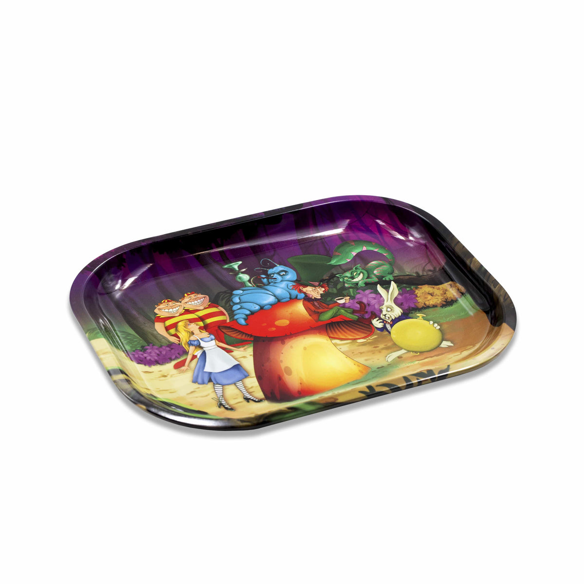 Alice Mushroom Metal Rollin' Tray - Discreet Smoker