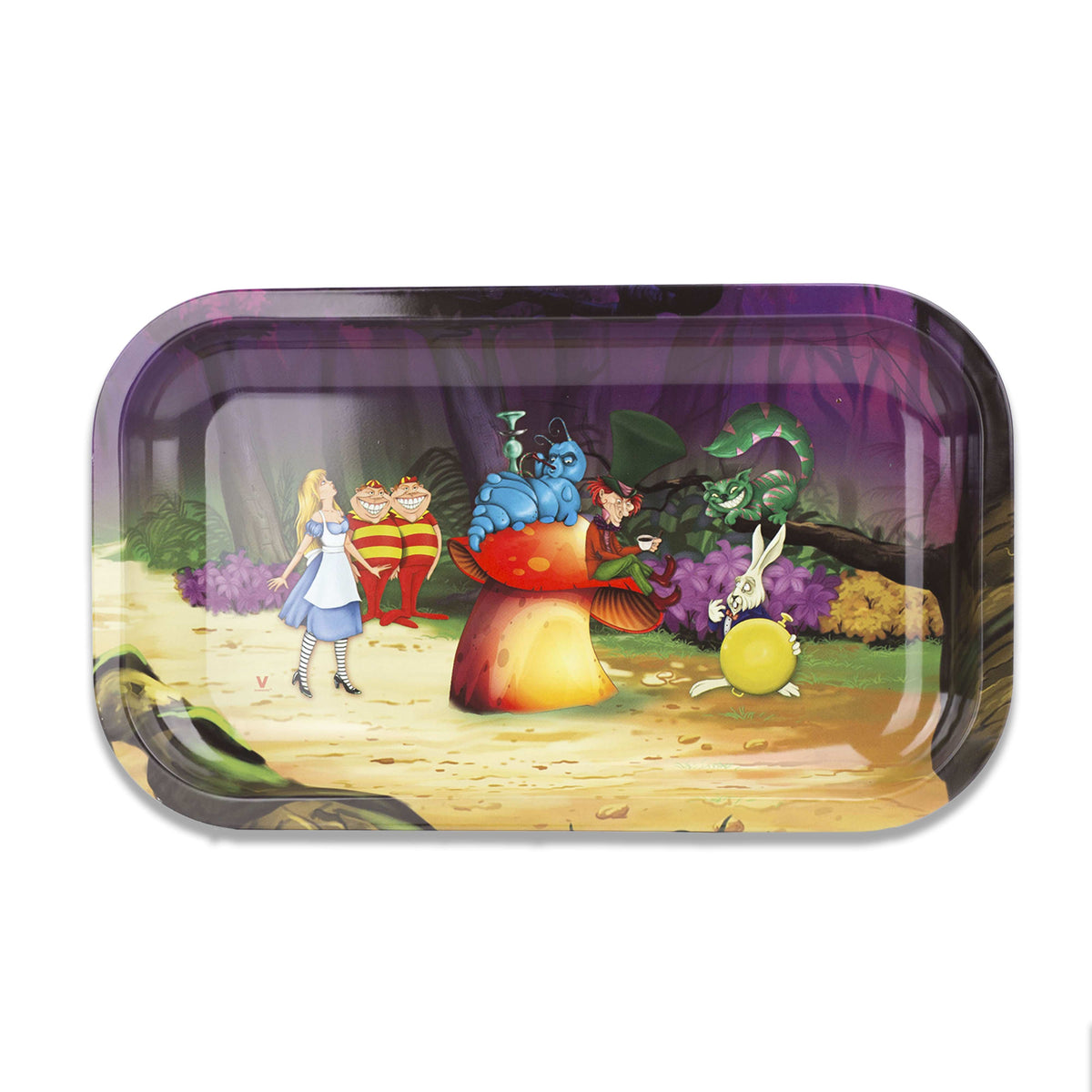 Alice Mushroom Metal Rollin' Tray - Discreet Smoker