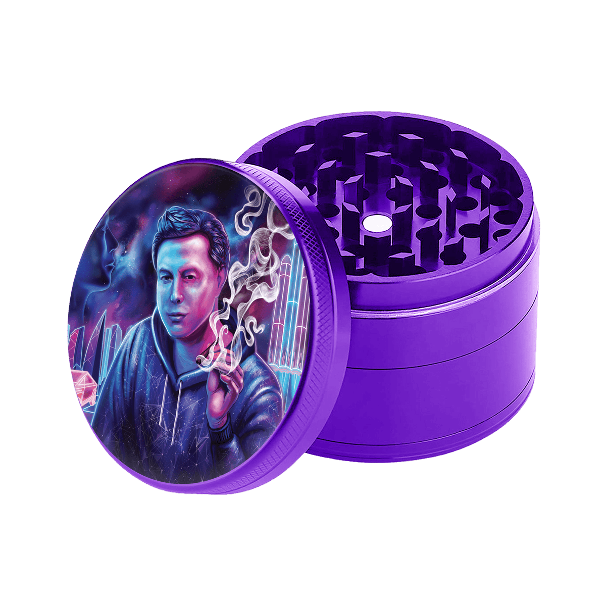 Space Xhale 4-Piece SharpShred Grinder - Discreet Smoker