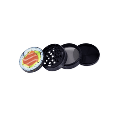 Sushi Roll 4-Piece SharpShred Dine-In Grinder - Discreet Smoker