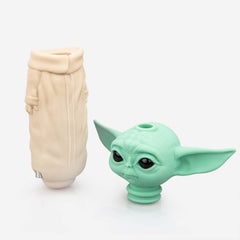 Baby Yoda Portable Silicone Hand Pipe - Discreet Smoker